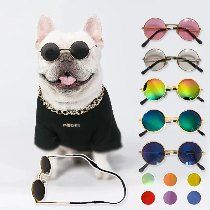 Vintage Round Pet Sunglasses