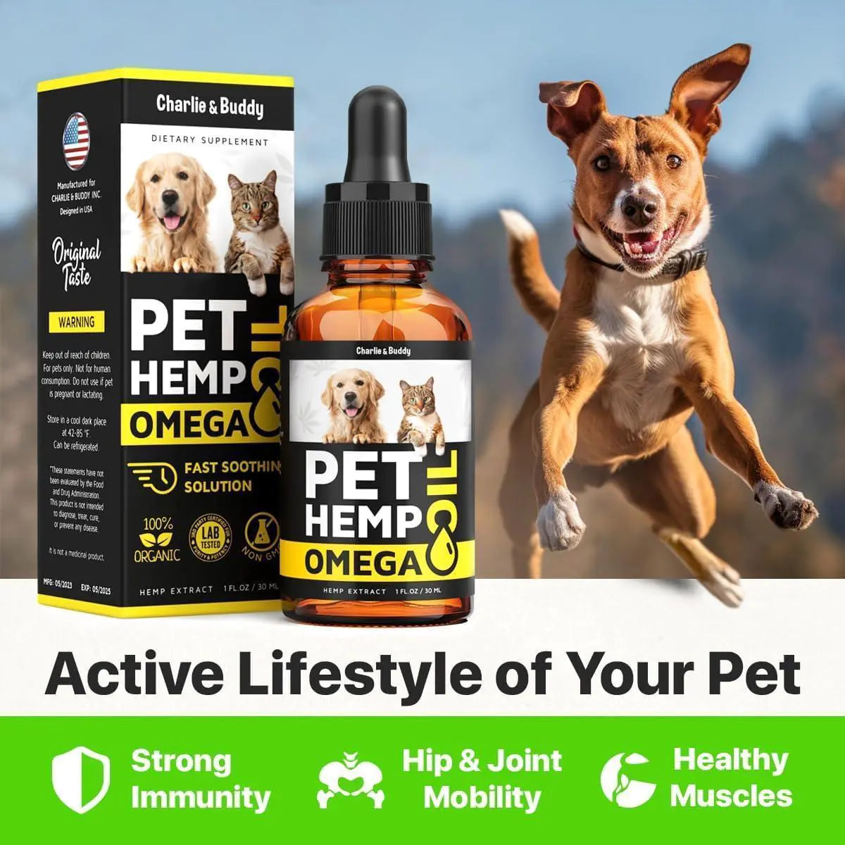 Calming Hemp & Salmon Oil for Pets