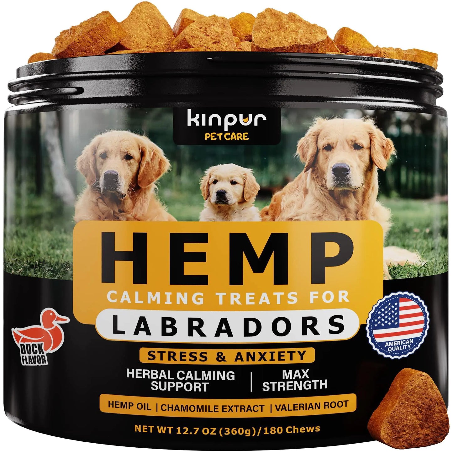 Calming Chews with Valerian Root & Hemp for Labradors