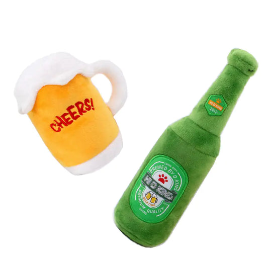 Beer Bottle Plush Pet Toy