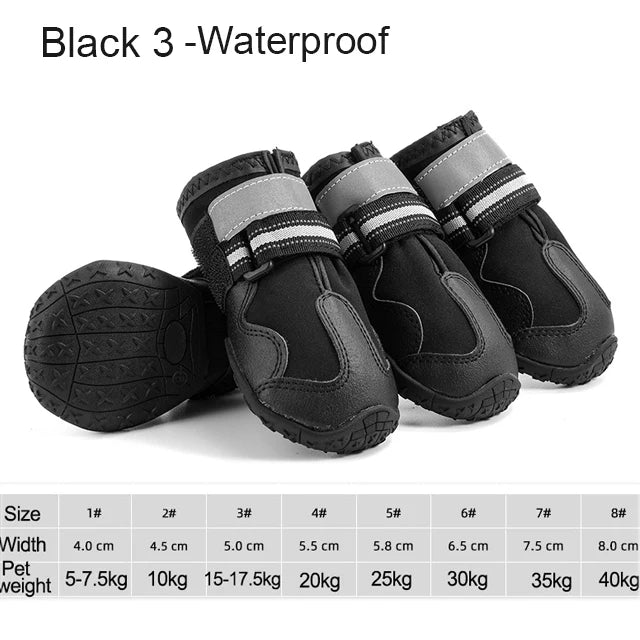 Reflective Waterproof Pet Dog Shoes