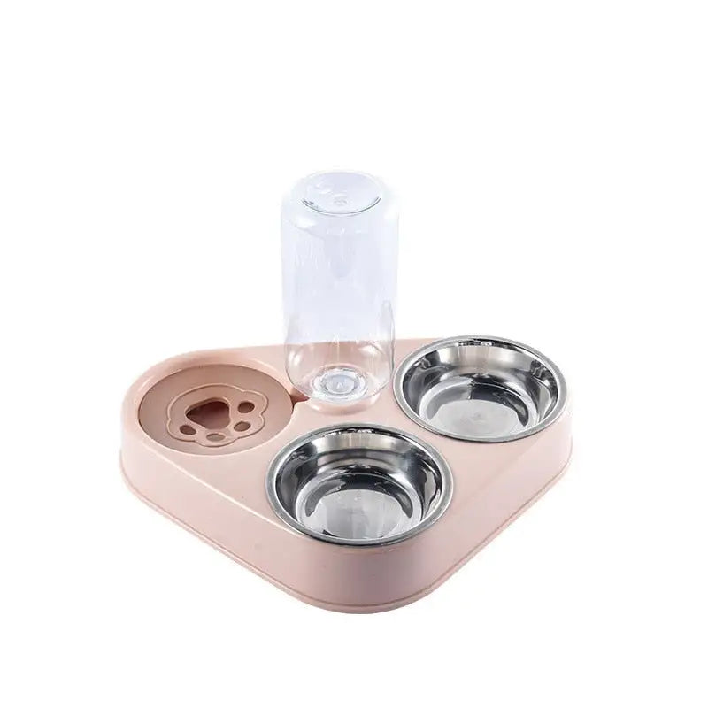 3-in-1 Pet Food Bowl with Drinking Feeder