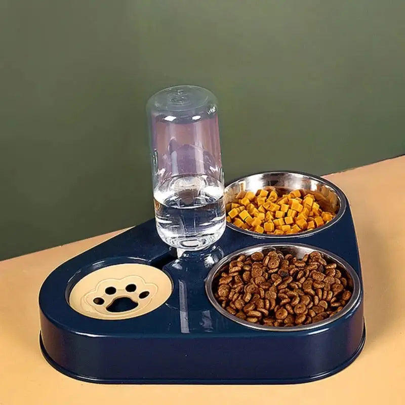 3-in-1 Pet Food Bowl with Drinking Feeder